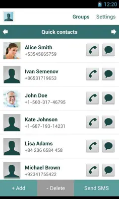 Quick Contacts android App screenshot 5